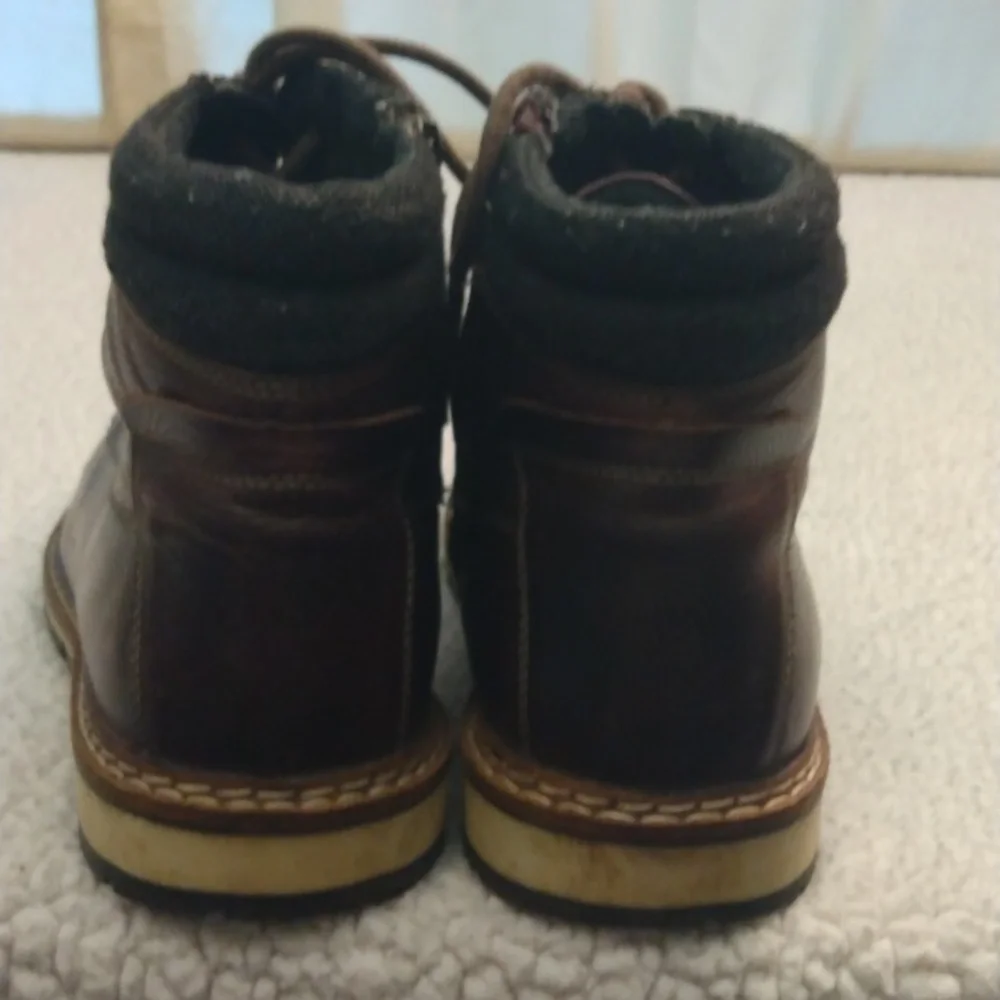Four Brothers Airfield Moc Toe Side Zip Leather Boots 10.5